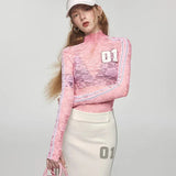 Y2K Embroidered Lace Top-Pink-S-Mauv Studio
