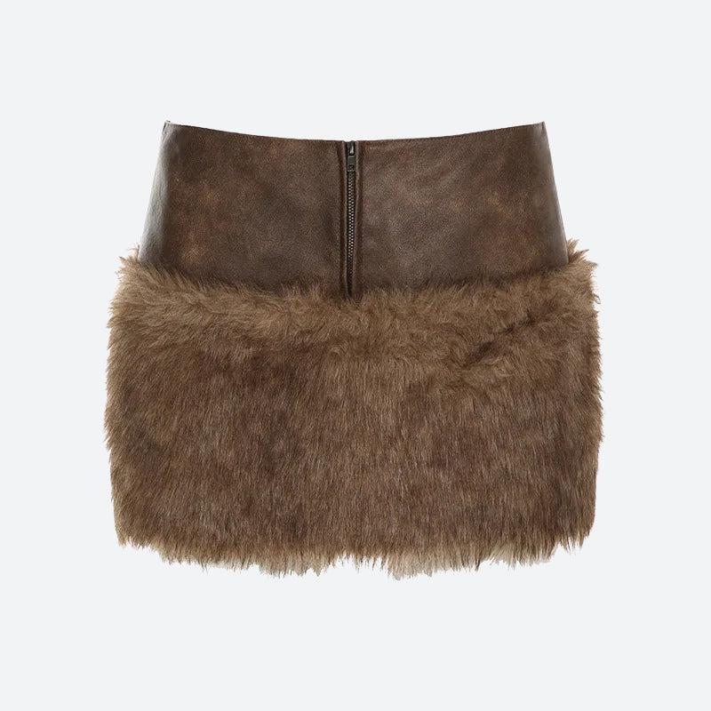 , Y2K skirt styled with a crop top