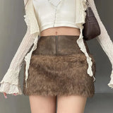 , Y2K skirt styled with a crop top
