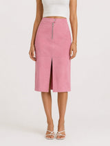 , Y2K skirt styled with a crop top