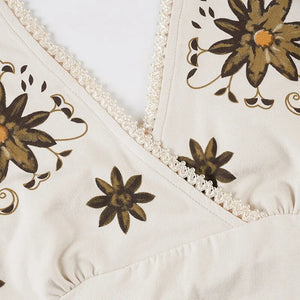 Y2K Floral Halter Top with lace trim, Y2K halter top styled with low rise bottoms