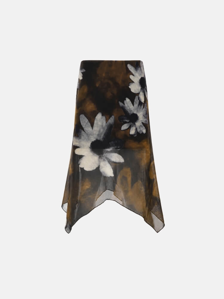 , Y2K skirt styled with a crop top