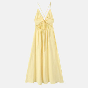 Y2K Flowy Maxi Dress view 3 | MAUVSTUDIO®