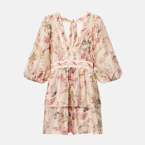 Y2K Flowy Tiered Mini Dress view 2 | MAUVSTUDIO®