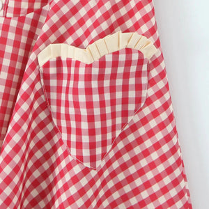 Y2K Gingham Halter Mini Dress view 6 | MAUVSTUDIO®