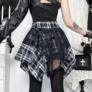 , Y2K skirt styled with a crop top