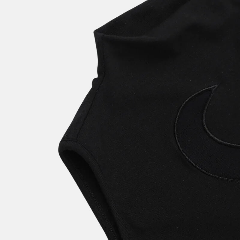 Y2K Goth Beaded Crop Top, Y2K tube top styled with low rise bottoms