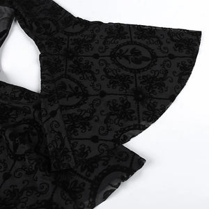 Y2K Goth Corset Lace Mini Dress view 7 | MAUVSTUDIO®