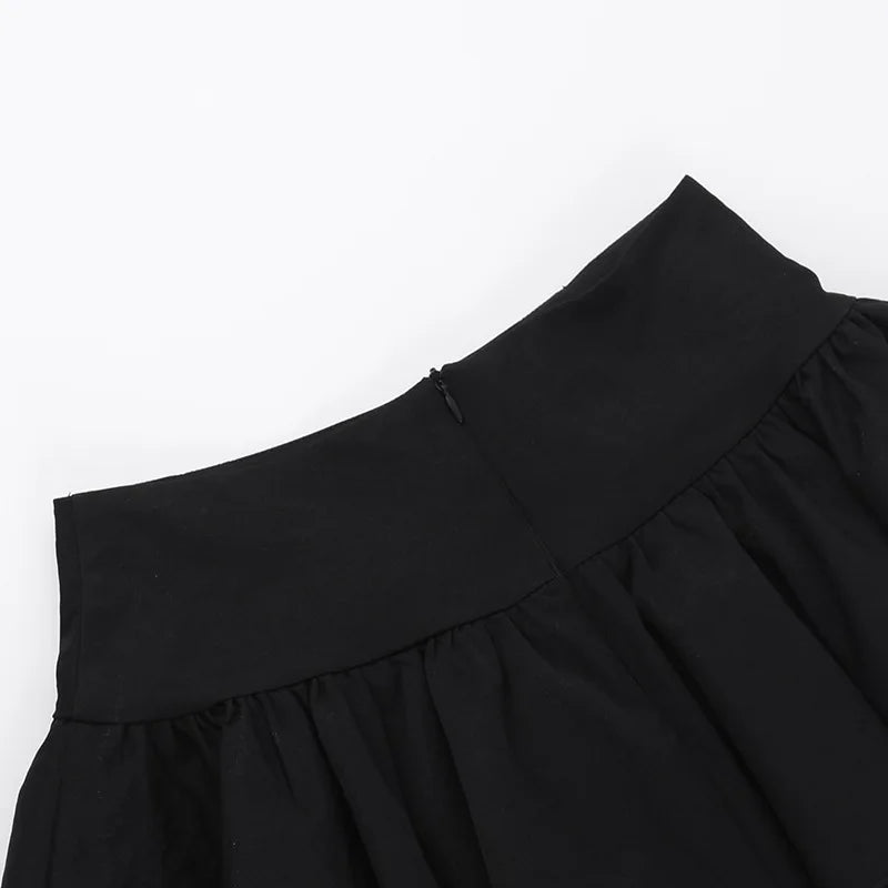 , Y2K skirt styled with a crop top