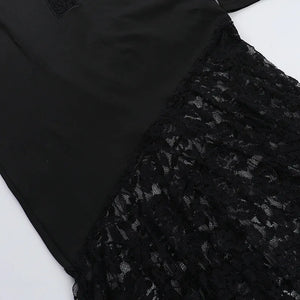 Y2K Goth Cross Hooded Maxi Dress view 7 | MAUVSTUDIO®