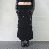 , Y2K skirt styled with a crop top