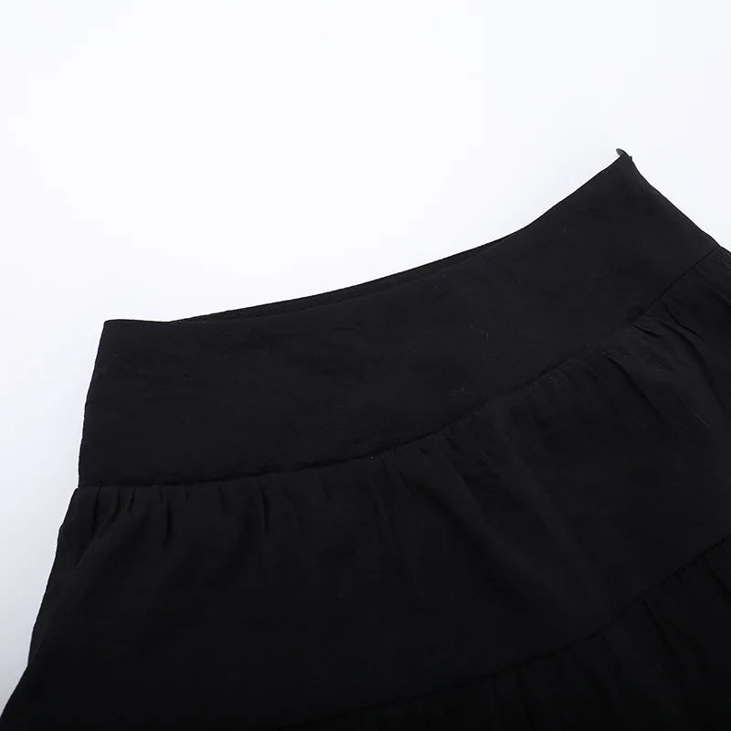 , Y2K skirt styled with a crop top