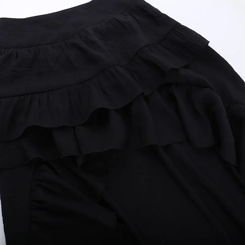 , Y2K skirt styled with a crop top