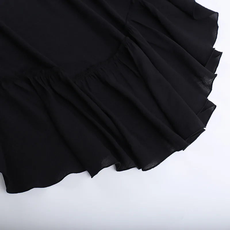 , Y2K skirt styled with a crop top