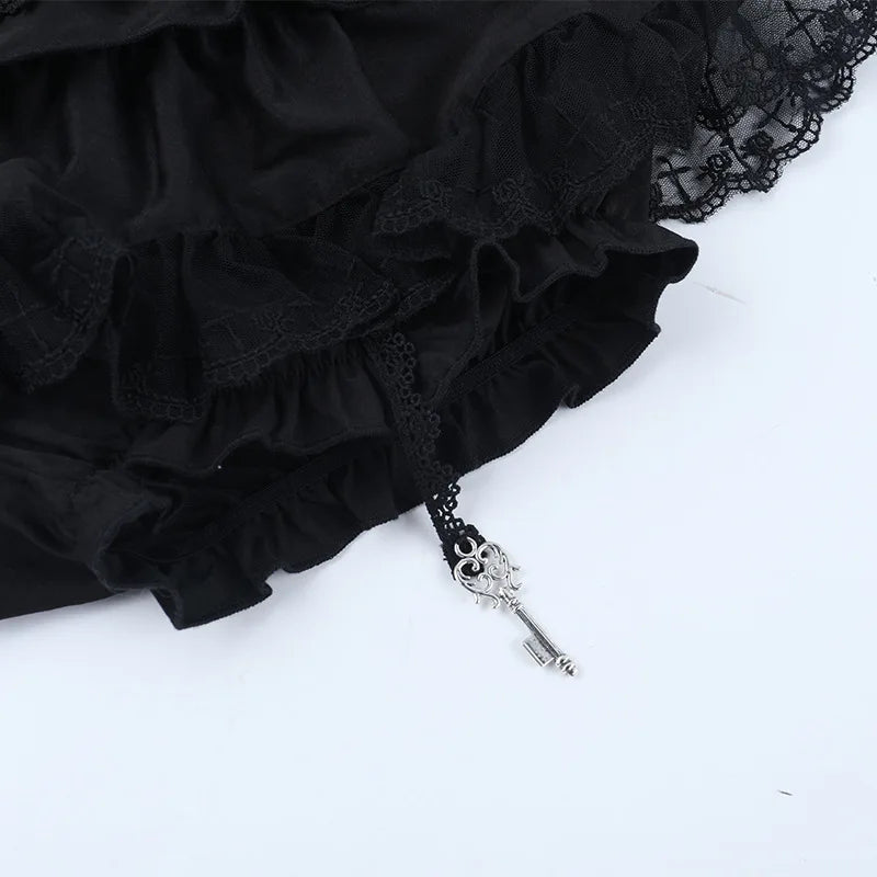 , Y2K skirt styled with a crop top