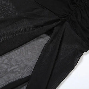 , Y2K skirt styled with a crop top