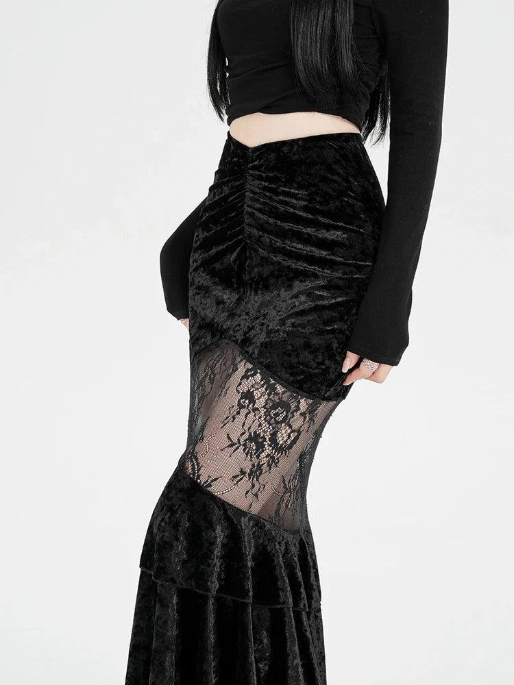 , Y2K skirt styled with a crop top