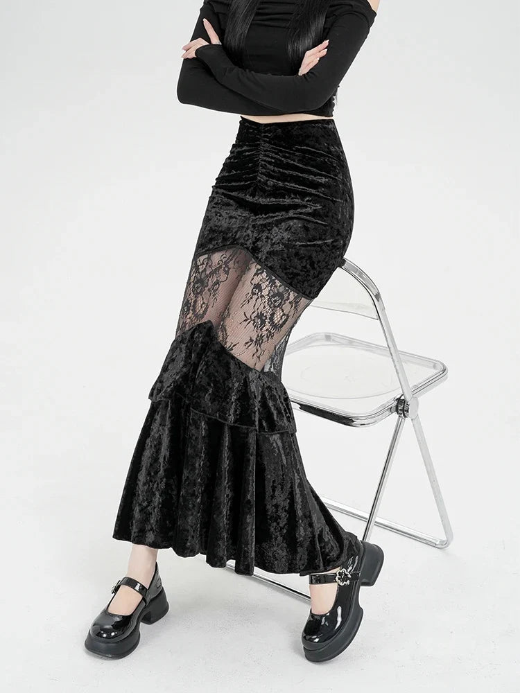 , Y2K skirt styled with a crop top