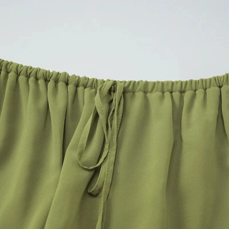 , Y2K skirt styled with a crop top