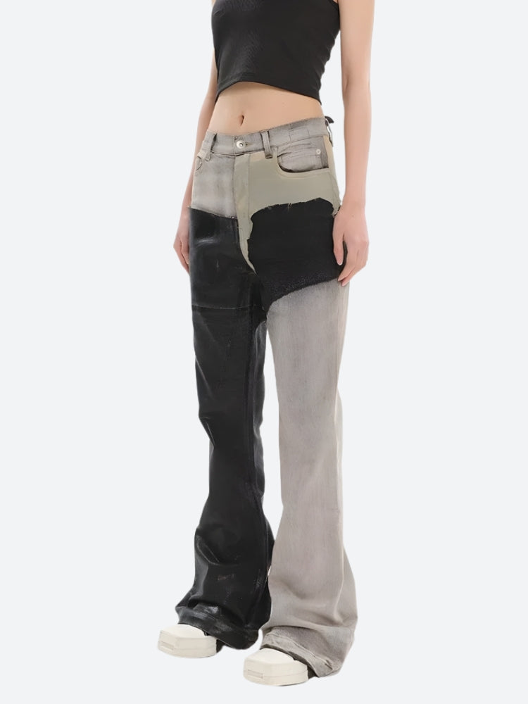 Y2K Grunge Patchwork Flare Pants – MAUV STUDIO®® – MAUVSTUDIO®