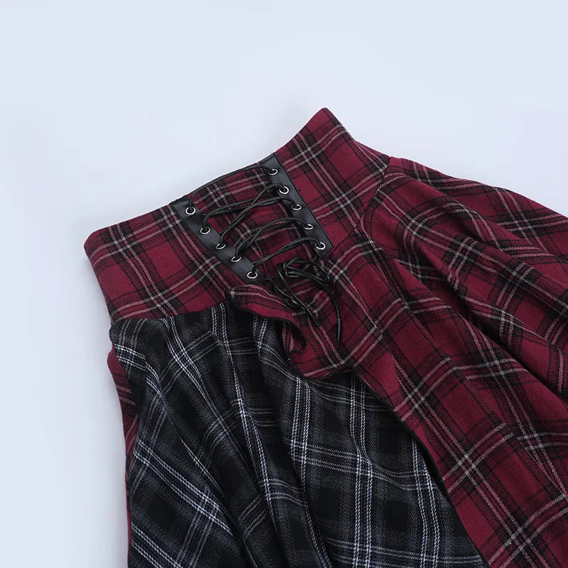 , Y2K skirt styled with a crop top