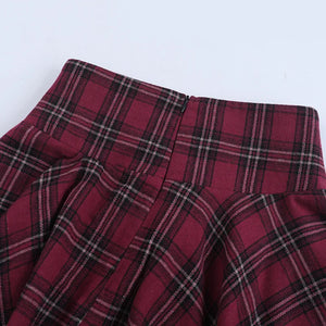 , Y2K skirt styled with a crop top
