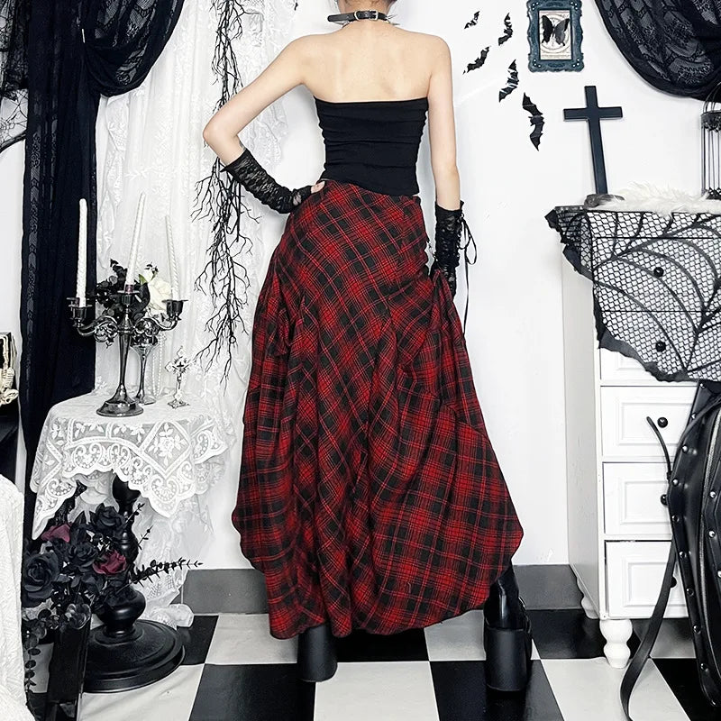 , Y2K skirt styled with a crop top