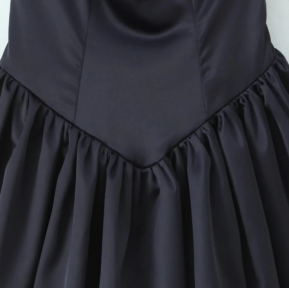 Y2K Halter Bubble Mini Dress view 7 | MAUVSTUDIO®