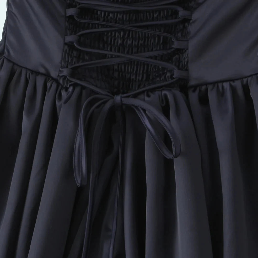 Y2K Halter Bubble Mini Dress view 8 | MAUVSTUDIO®