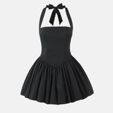 Y2K Halter Bubble Mini Dress view 17 | MAUVSTUDIO®