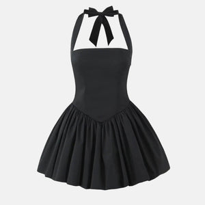 Y2K Halter Bubble Mini Dress view 17 | MAUVSTUDIO®