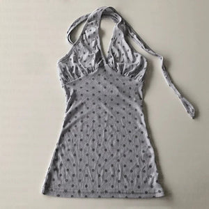 Y2K Halter Neck Polka Dot Top – MAUVSTUDIO®