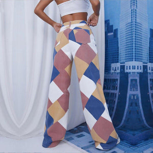 Y2K Harlequin Wide Leg Jeans-MAUV STUDIO