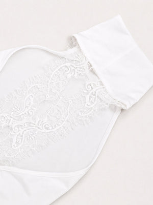 Y2K Lace Back Halter Top with lace trim, Y2K halter top styled with low rise bottoms