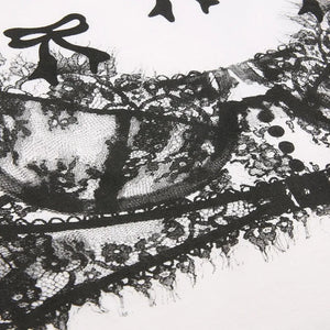 Y2K Lace Bra Baby Tee with lace trim, Y2K baby tee styled with low rise bottoms