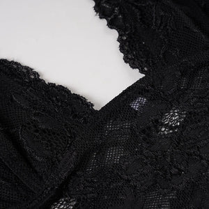 Y2K Lace Plunge Top with lace trim, Y2K tube top styled with low rise bottoms