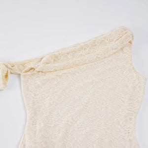 Y2K Lace Ruffle Mini Dress view 5 | MAUVSTUDIO®