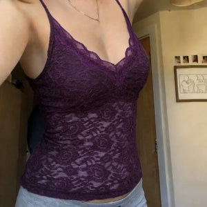 Y2K Lace Scalloped Top with lace trim, Y2K tube top styled with low rise bottoms