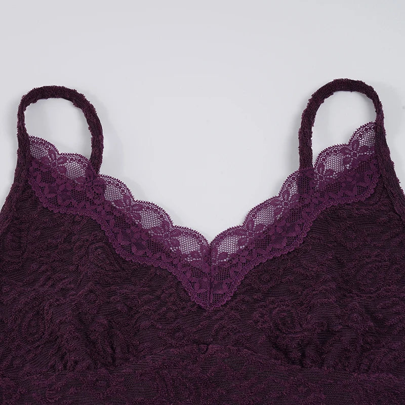 Y2K Lace Scalloped Top with lace trim, Y2K tube top styled with low rise bottoms