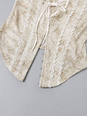 Y2K Lace & Tie Top with lace trim, Y2K tube top styled with low rise bottoms