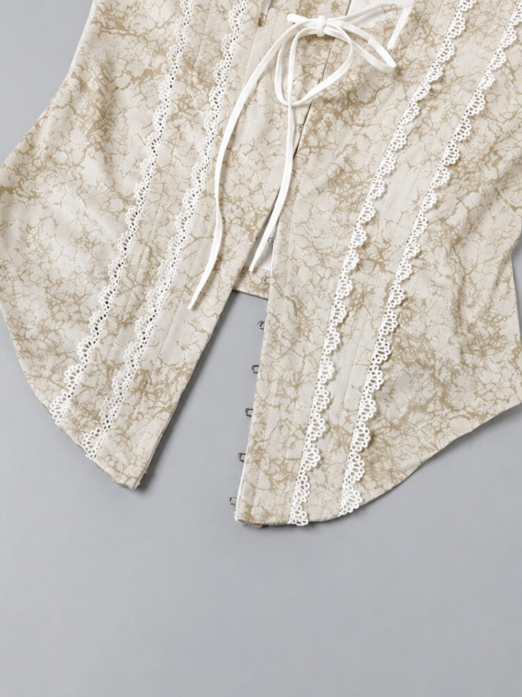 Y2K Lace & Tie Top with lace trim, Y2K tube top styled with low rise bottoms