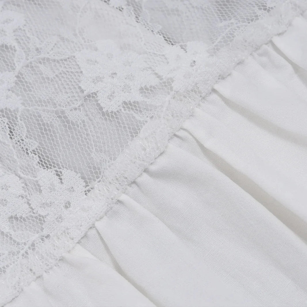 Y2K Lace Trim Babydoll Dress view 7 | MAUVSTUDIO®