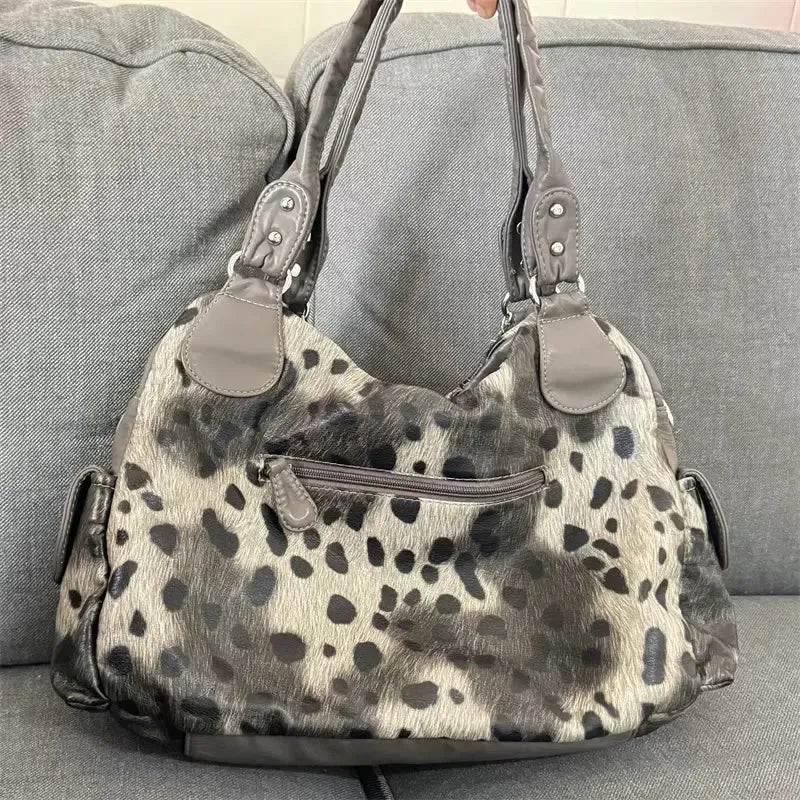 Animal Print Fuzzy Y2k Bag 90s Y2K Mini Backpack Rave Festival Furry Fuzzy Bag Animal Print Animal Print Fuzzy Y2k Bag 90s Y2K Mini Backpack Rave Festival Furry Fuzzy Bag Animal Print