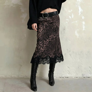 , Y2K skirt styled with a crop top