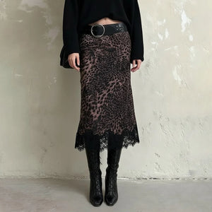 , Y2K skirt styled with a crop top