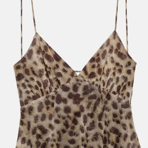 Y2K Leopard Lace Up Mini Dress view 3 | MAUVSTUDIO®