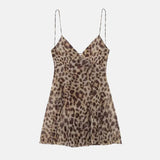Y2K Leopard Lace Up Mini Dress view 8 | MAUVSTUDIO®