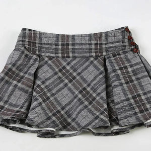 , Y2K skirt styled with a crop top