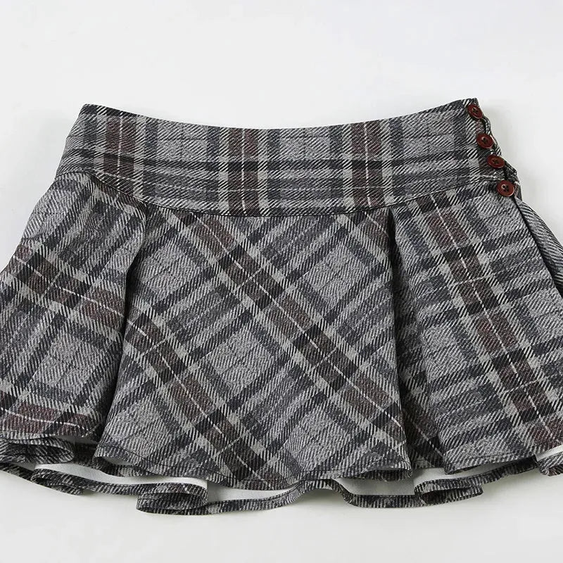, Y2K skirt styled with a crop top