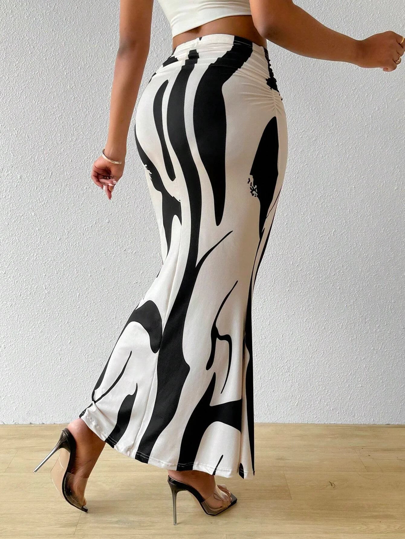 , Y2K skirt styled with a crop top